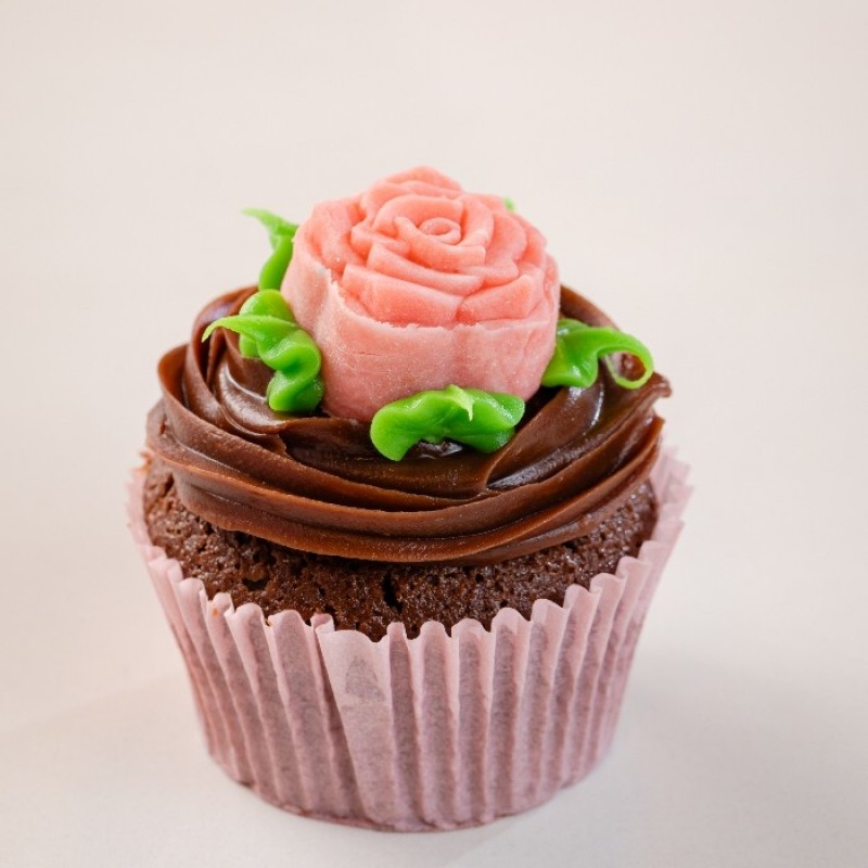 imagem - Cupcake de flor brigadeiro panela